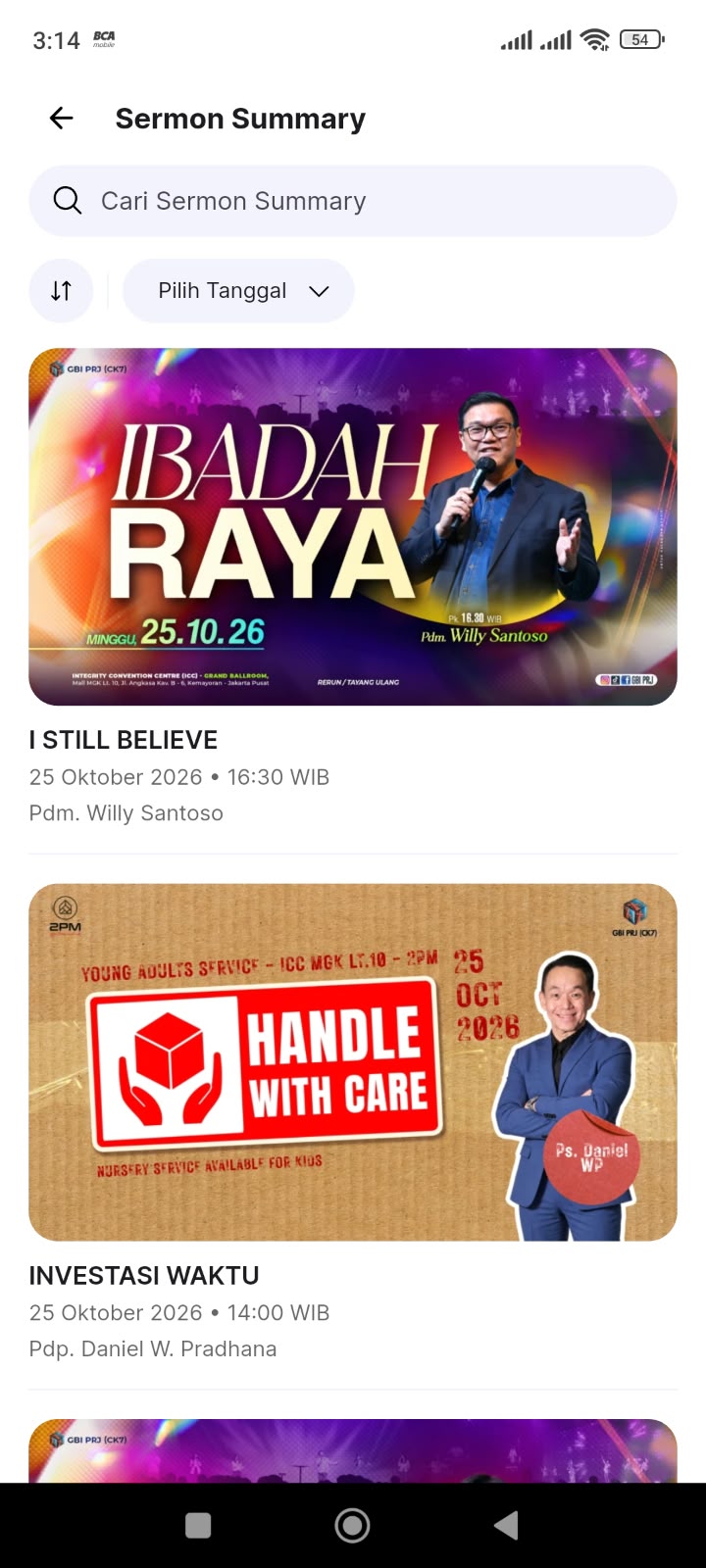 Aplikasi GBI PRJ (CK7) — Khotbah